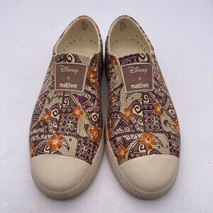 Disney x Native Women's 7 Men's 5 Moana Printed Slip-On Waterproof Shoes T16